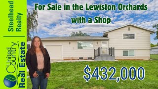 Home for Sale in Lewiston Orchards, ID | 4 Bed, 2 Bath with Shop & RV Parking $432,000