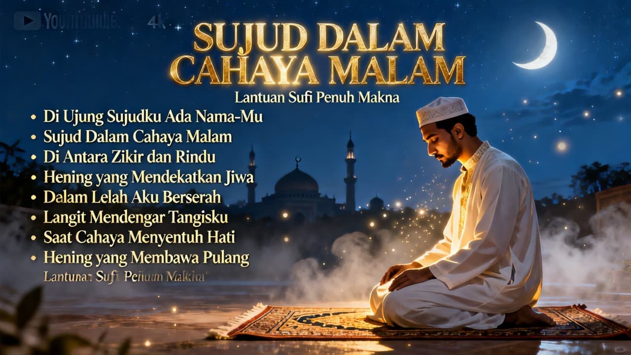 LAGU SUFI TERBAIK 2026 || DI UJUNG SUJUDKU ADA NAMA-MU - SUJUD DALAM CAHAYA MALAM