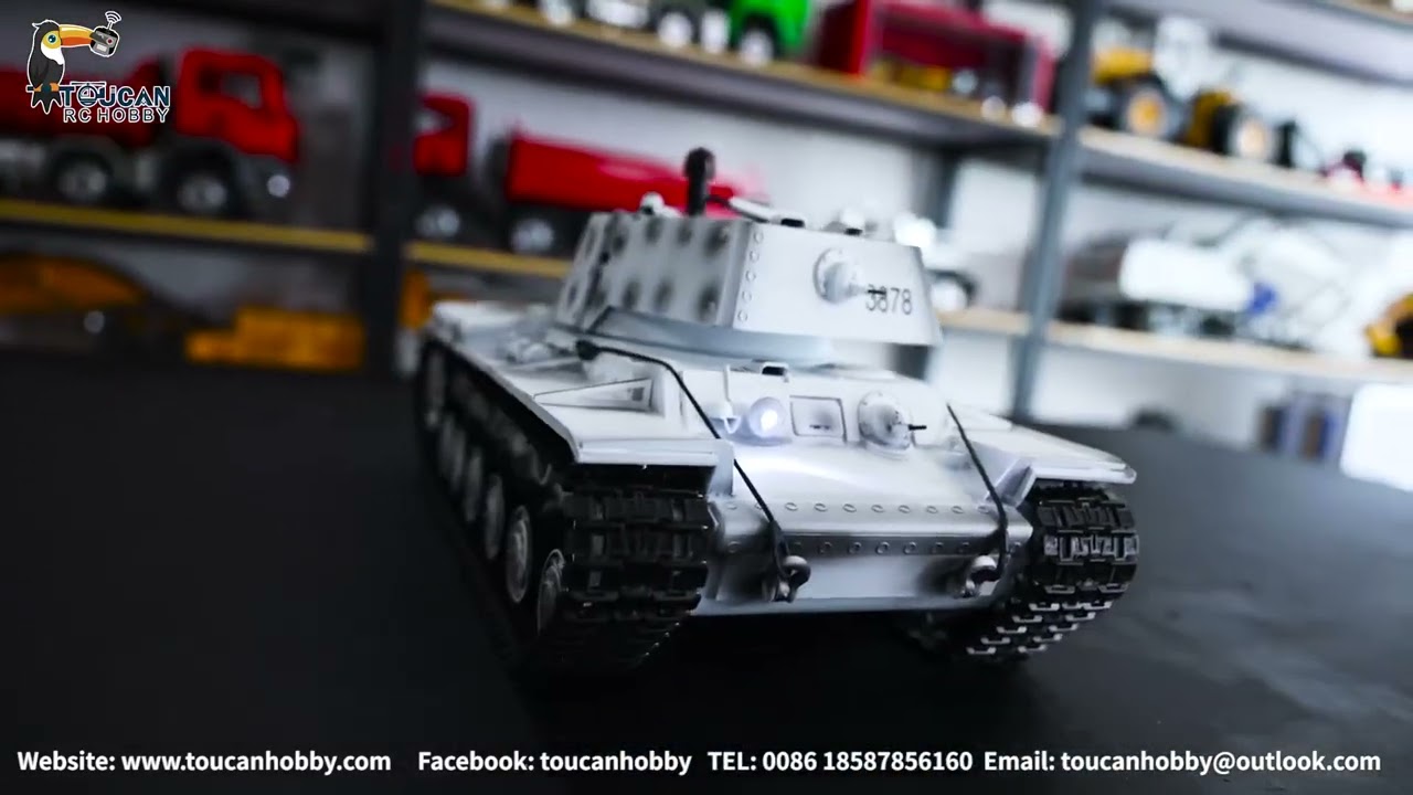 Carro Armato Henglong 1/16 Sovietico KV-1 3878 – RTR Con Binari Metallici, Fumo E Suono