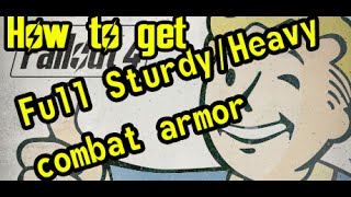 Fallout 4 - How to get full Sturdy/Heavy Combat Armor - Gunners Plaza