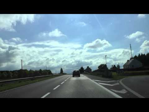 Driving On Route Nationale 12 From 22190 Plérin To 22200 Guingamp, France 30th May 2014