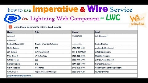 How to call apex method and retrieve list of records using (Imperatively and Wire Service) in LWC