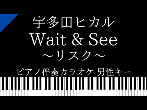 【ピアノ伴奏カラオケ】Wait & See～リスク～ / 宇多田ヒカル【男性キー】