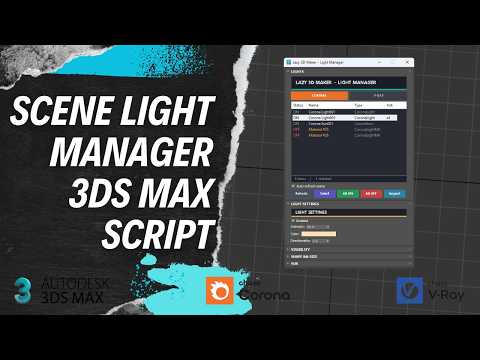 How to use and Install Scene Light Manager Script in 3ds Max.