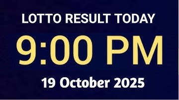 Lotto Result Today 9pm live draw October 19, 2025 Swertres Result Today 9pm Ez2 PCSO live result