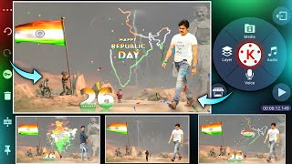 Republic day status Editing with photo in kinemaster 2021 Telugu republic day video editing jai hind screenshot 3