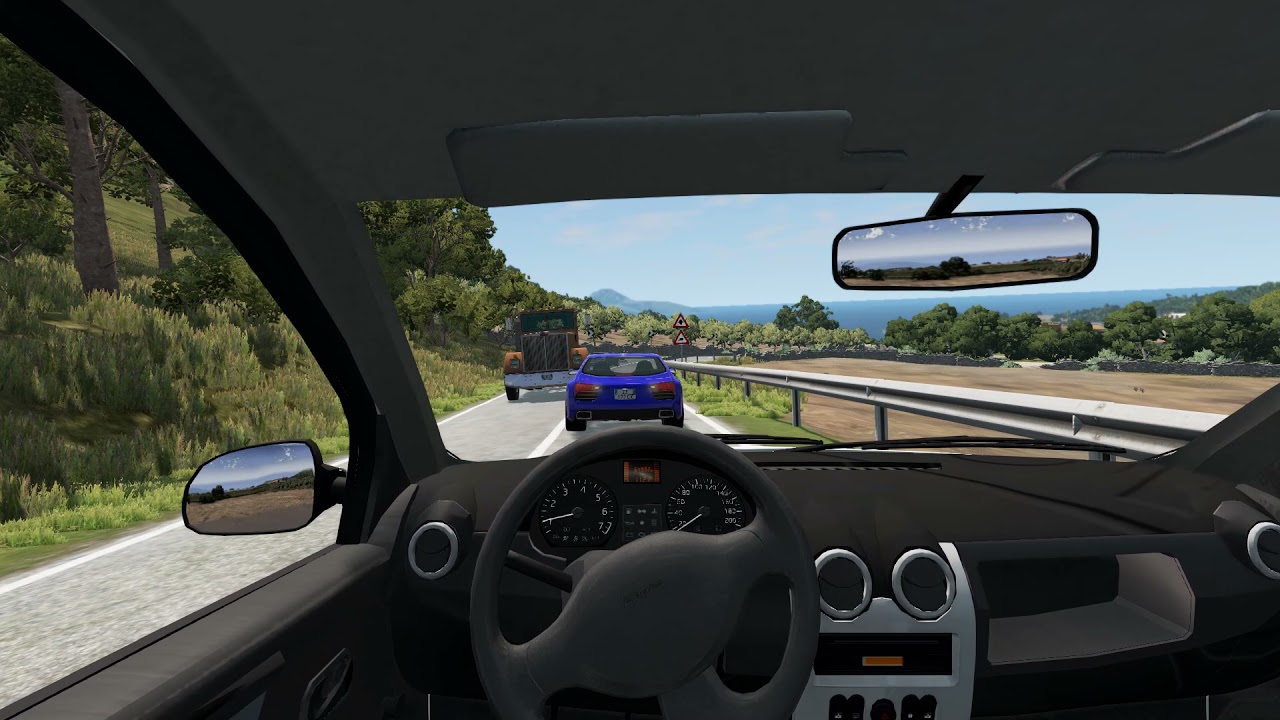 BeamNG.drive Dacia logan 1,5dci pov Logitech G29