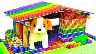 DIY  Build Amazing Puppy Dog Mud House With Magnetic Balls (Satisfying)  Magnet Balls