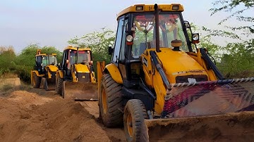 JCB 3dx Eco Loading Mud Mahindra 275 Eicher 485 John Deere Tractor with Trolley | jcb video