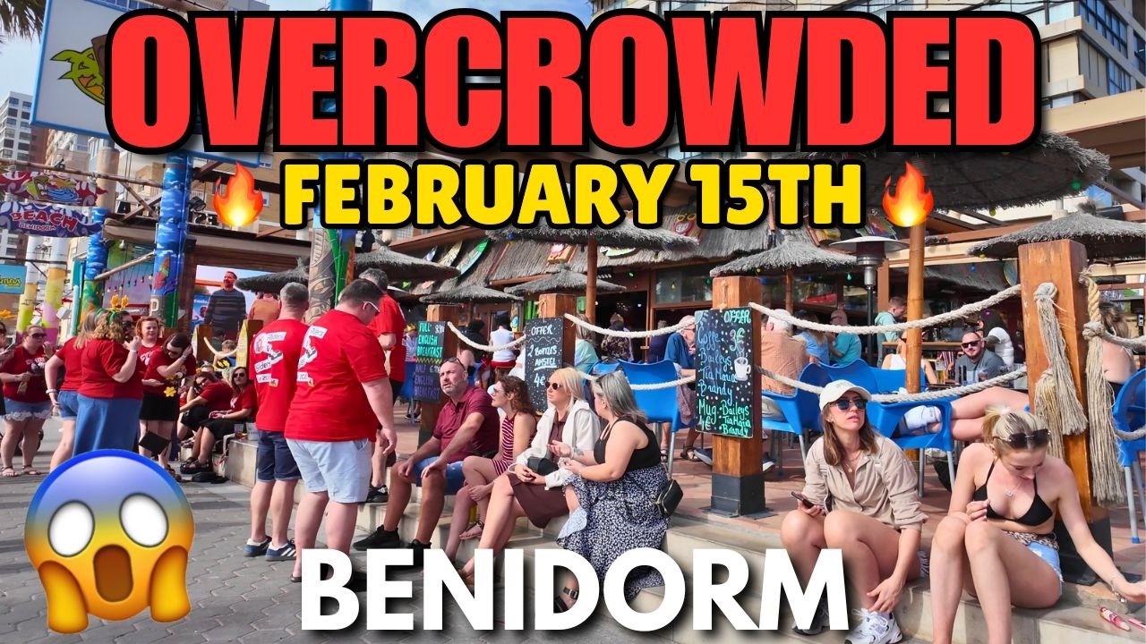 Benidorm JAM-PACKED Like NEVER Before! 😱🔥 Pubs, Bars & Beach RAMMED!