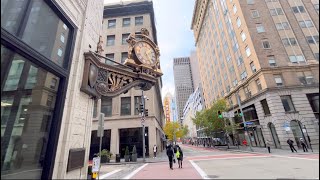 [4k] 🇺🇸 Downtown Pittsburgh Adventure: Target, Kaufmann’s Clock & Christmas at PPG Place 🇺🇸🎄
