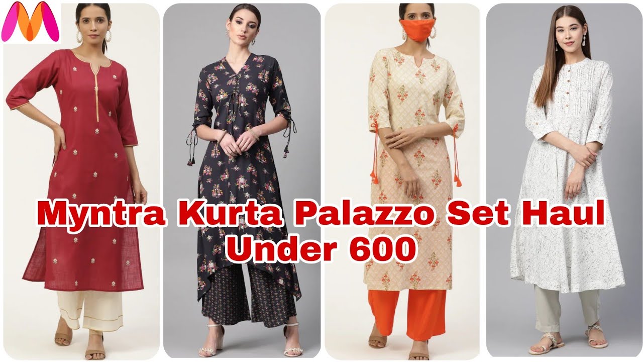 Kurta With Palazzo Pants Look - Buy Kurta With Palazzo Pants Look online in  India