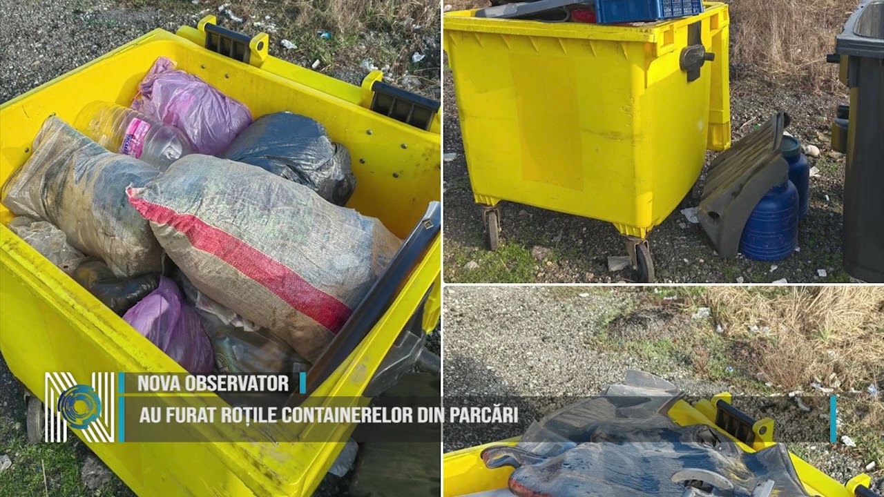 Au furat roțile containerelor din parcări Au furat roțile containerelor din parcări