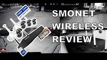 8 channel SMONET DVR wireless security camera system with night vision review