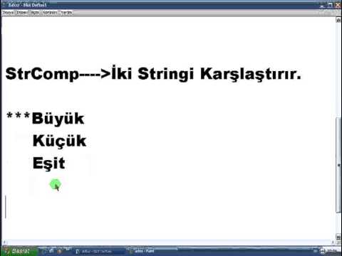Visual Basic .NET - Ders 148 : StrComp -2