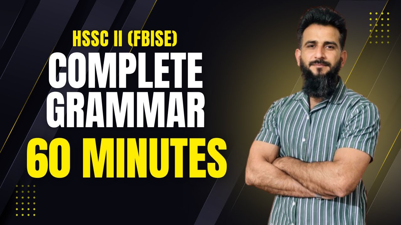 60 Minutes Crash Course: English Grammar Exam Prep for HSSC II 