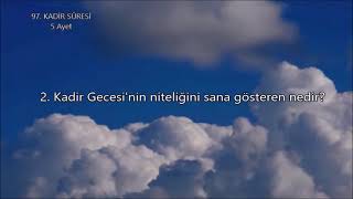 Yaşar Nuri Öztürk hocanın sesinden Muhteşem Kadir suresi meali dinleyin