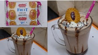 Cream biscuit Milkshake | Biscuit shake recipe