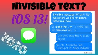 How to send invisible messages on iOS!