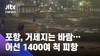 거세지는 바람, 어선 1400여 척 피항…이 시각 포항 / JTBC News