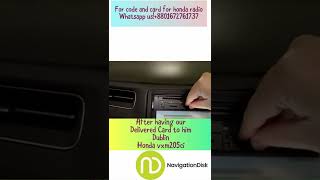 Honda Gathers VXM-205 / VRU-205ci Unlocked Sd and code - sent to