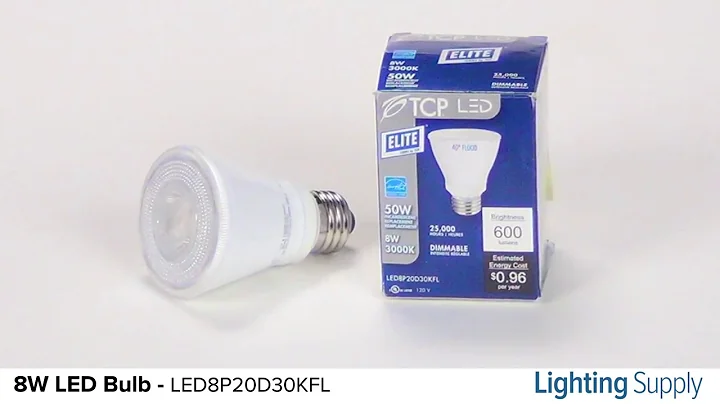 TCP 8W LED PAR20 Bulb (LED8P20D30KFL)