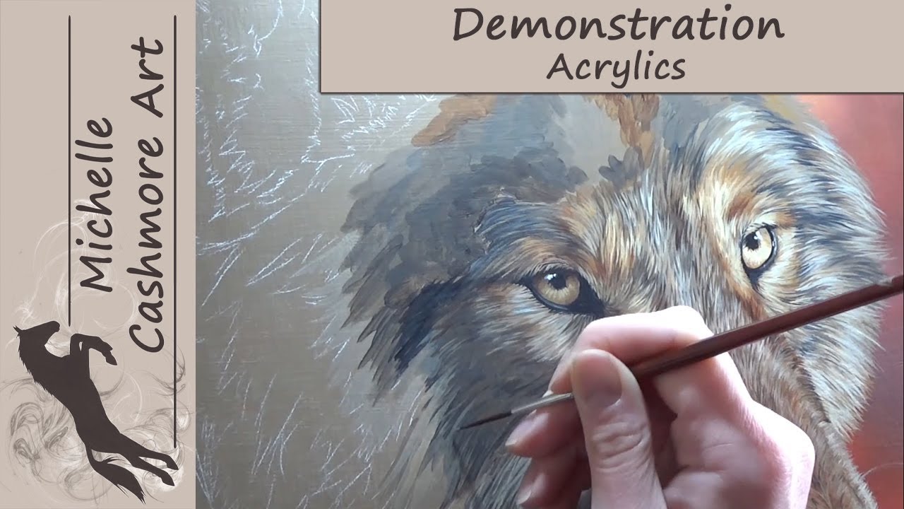 Wolf Painting Demonstration Part 2 Wolf in Acrylics YouTube