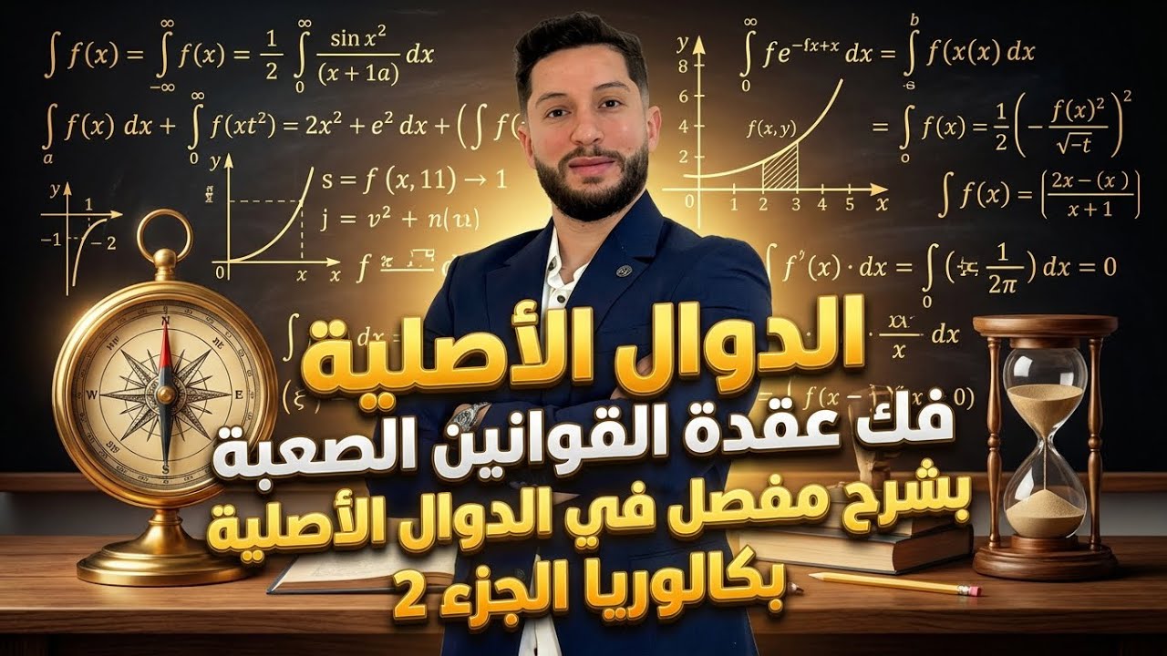 الدوال الأصلية | فك عقدة القوانين الصعبة في الدوال الأصلية بشرح مفصل| بكالوريا | الجزء 2  