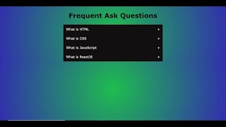 ReactJS  Tutorials | Creating Accordion from scratch reactjs and css.