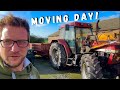 Moving the tractors to their new farm