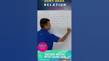 Understanding the Domain of a Relation Defined by Relatively Prime Numbers | CUET 2023 | Class 12 |