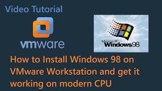 コンピュータ・IT Windows7 How to Install Windows 98 Second Edition on VMware
