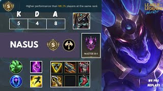 Worldbreaker Nasus Baron/Top vs Garen - [NA] Master - Patch 6.2 [Wild Rift]