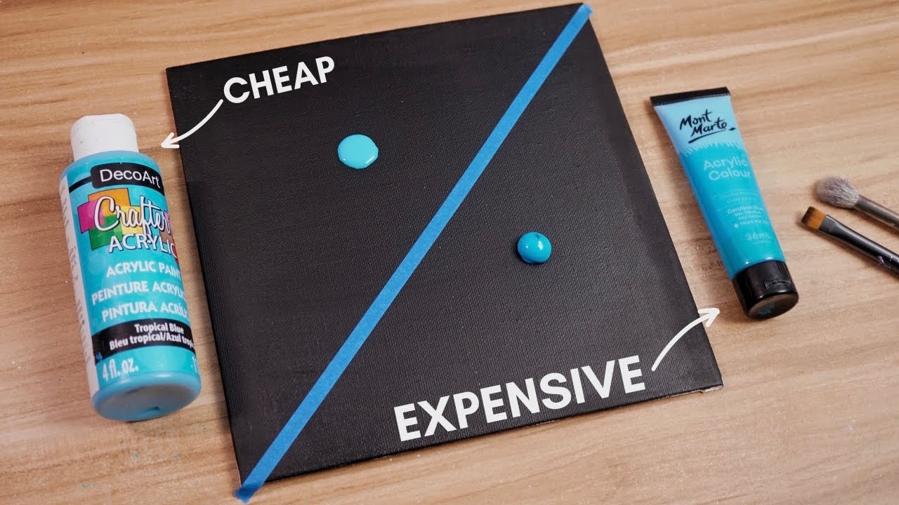 CHEAP VS EXPENSIVE Paint Acrylic painting for beginners Galaxy tutorial YouTube