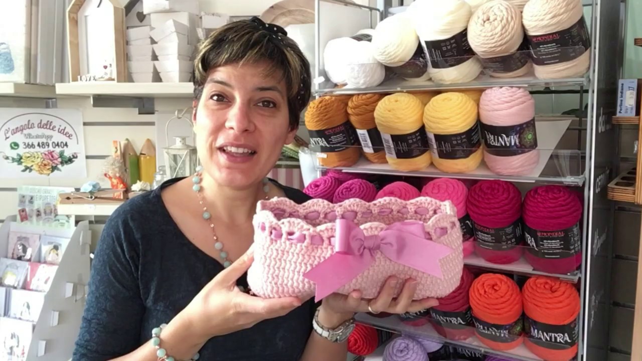 Cestino facile ad uncinetto