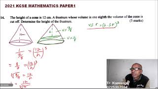 2021 KCSE MATHEMATICS PAPER 1 QUESTION 14