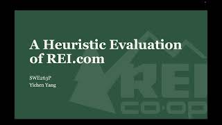 SWE263P: A Heuristic Evaluation of REI.com