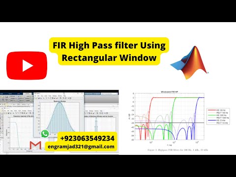 High Pass Fir filter design in MATLAB Rectangular window 6/9
