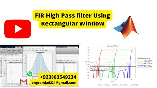High Pass Fir filter design in MATLAB Rectangular window 6/9