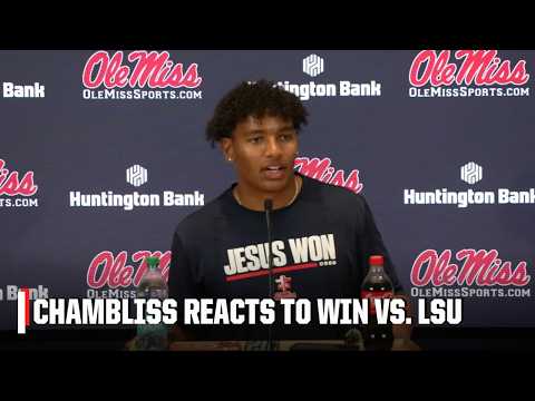 Trinidad Chambliss reacts to Ole Miss Rebels' victory over Lane Kiffin and the LSU Tigers | ESPN CFB