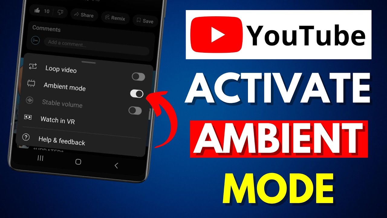How To Activate Ambient Mode On YouTube (2024) - YouTube