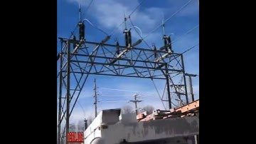 How To Disconnect High Voltage In Power House/Disconnection Of Electric Lines #shorts