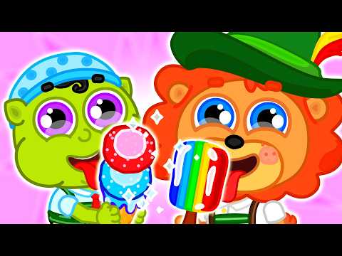 Lion Family | Ice Cream Song | Cartoon for Kids