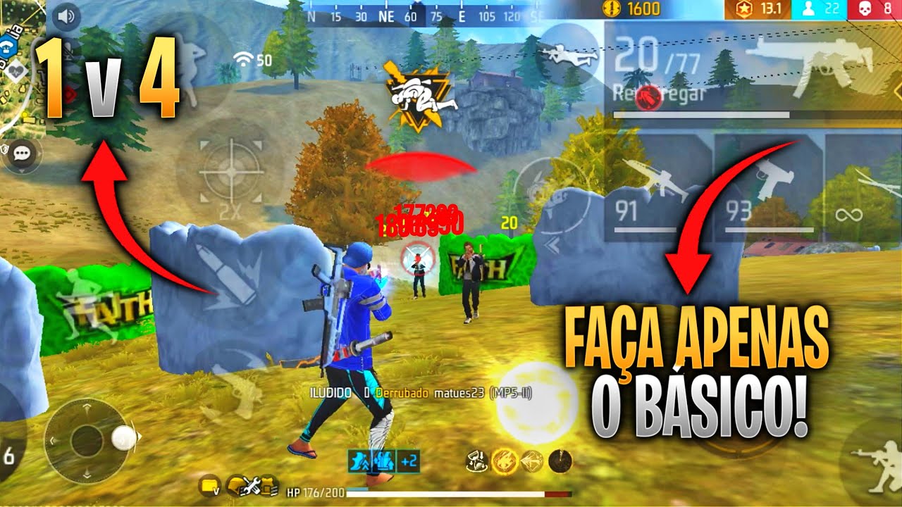 DICAS BÁSICAS PARA AMASSAR NO SOLO X SQUAD NO FREE FIRE!!!