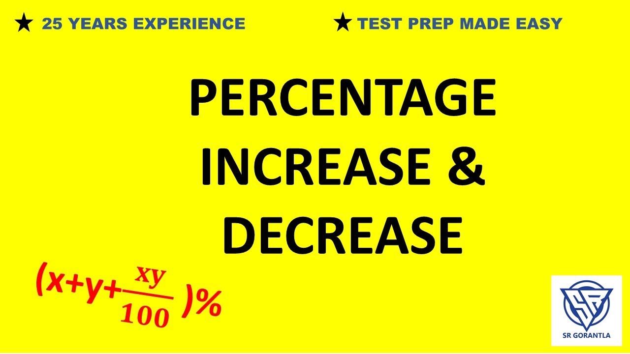 Percentage Increase & Decrease - Percentages (2) - YouTube