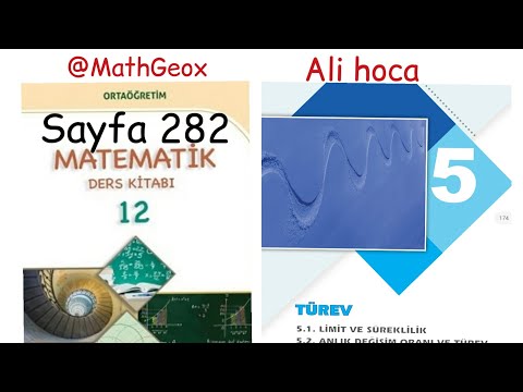 MEB 12.SINIF MATEMATİK KİTABI ALIŞTIRMA ÇÖZÜMLERİ SAYFA 282
