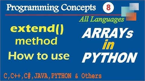 Extend() in list,array in python | difference between extend and append in python in hindi
