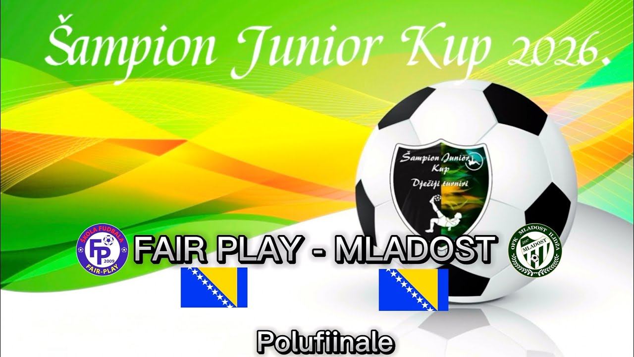 Šampion Junior Kup 2026. FAIR PLAY -MLADOST 1:0 Polufinale  /Generacija 2016./ 11.01.2026.
