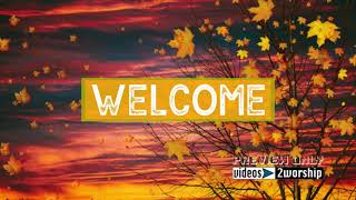 Autumn Welcome And Golden Leaves Motion Graphics Loop