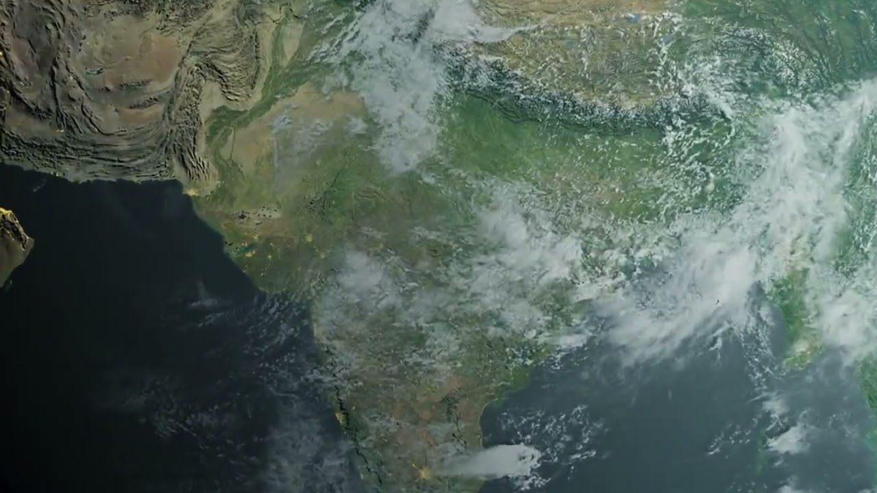 No Copyright View of India's territory from space | Stock Footage Video